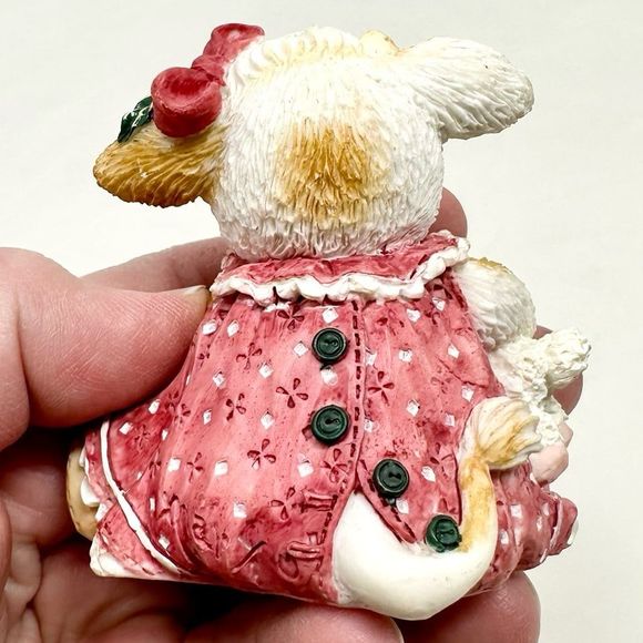 vintage 1994 Mary Meyer Holiday Christmas Cow Figurine Mooey Christmas To Ewe - Picture 3 of 6